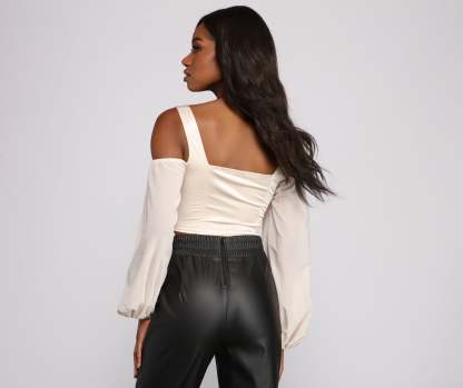 Feelin' Luxe Satin Corset Crop Top - Lady Occasions