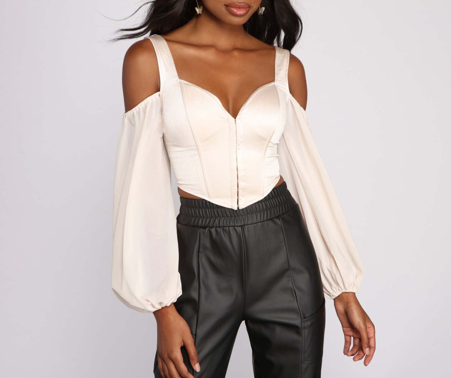 Feelin' Luxe Satin Corset Crop Top - Lady Occasions