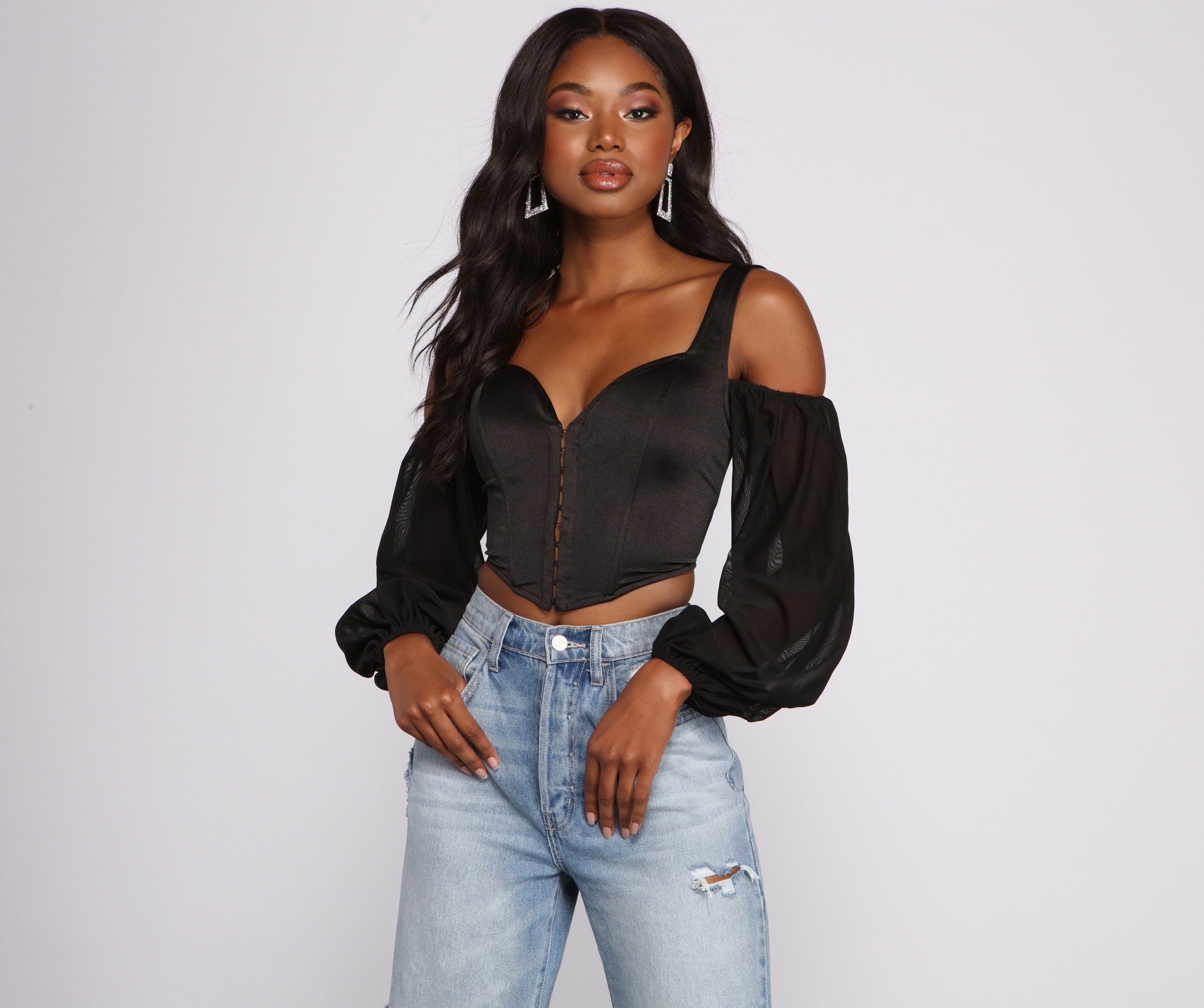 Feelin' Luxe Satin Corset Crop Top - Lady Occasions