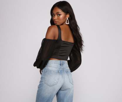Feelin' Luxe Satin Corset Crop Top - Lady Occasions