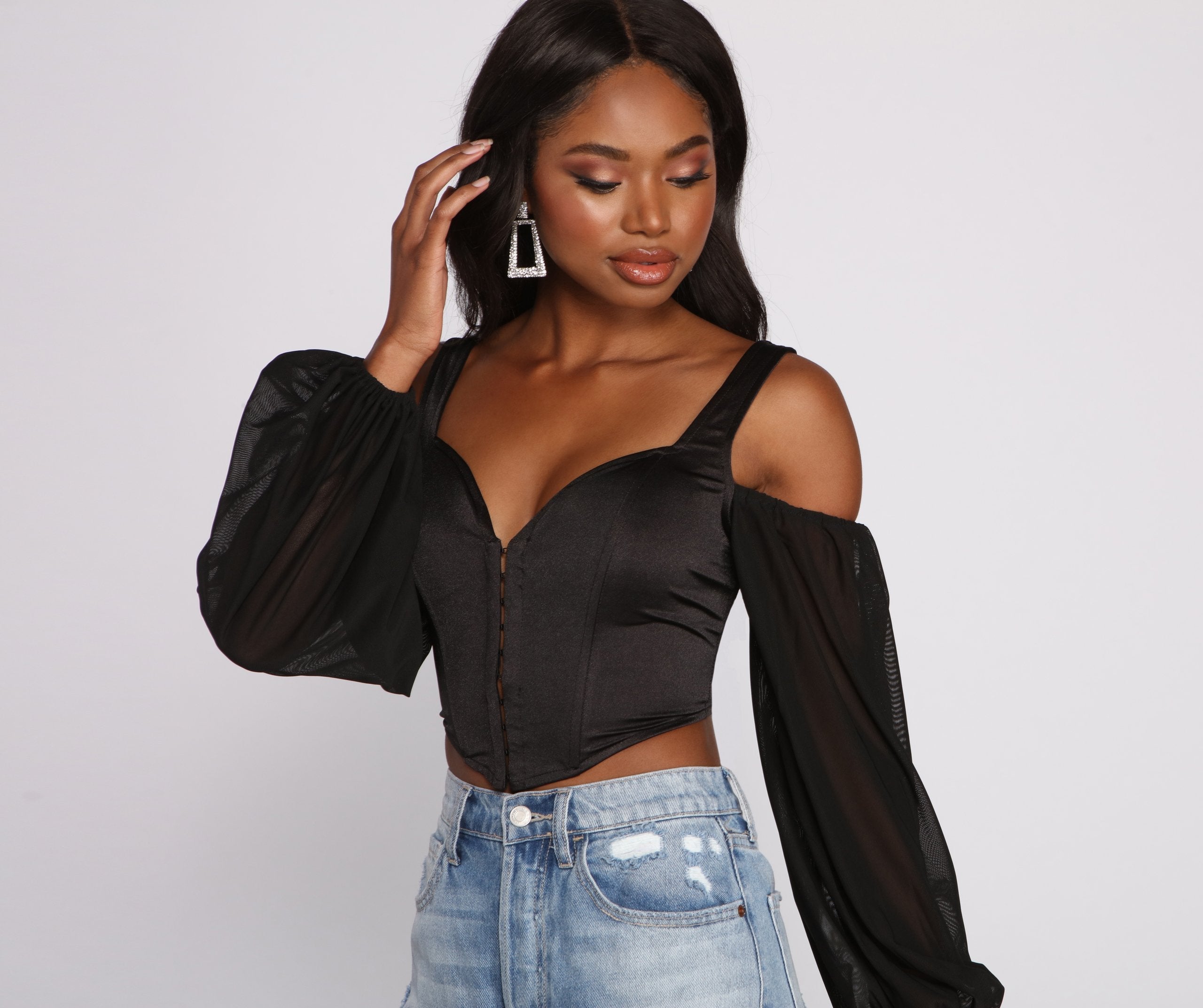 Feelin' Luxe Satin Corset Crop Top - Lady Occasions