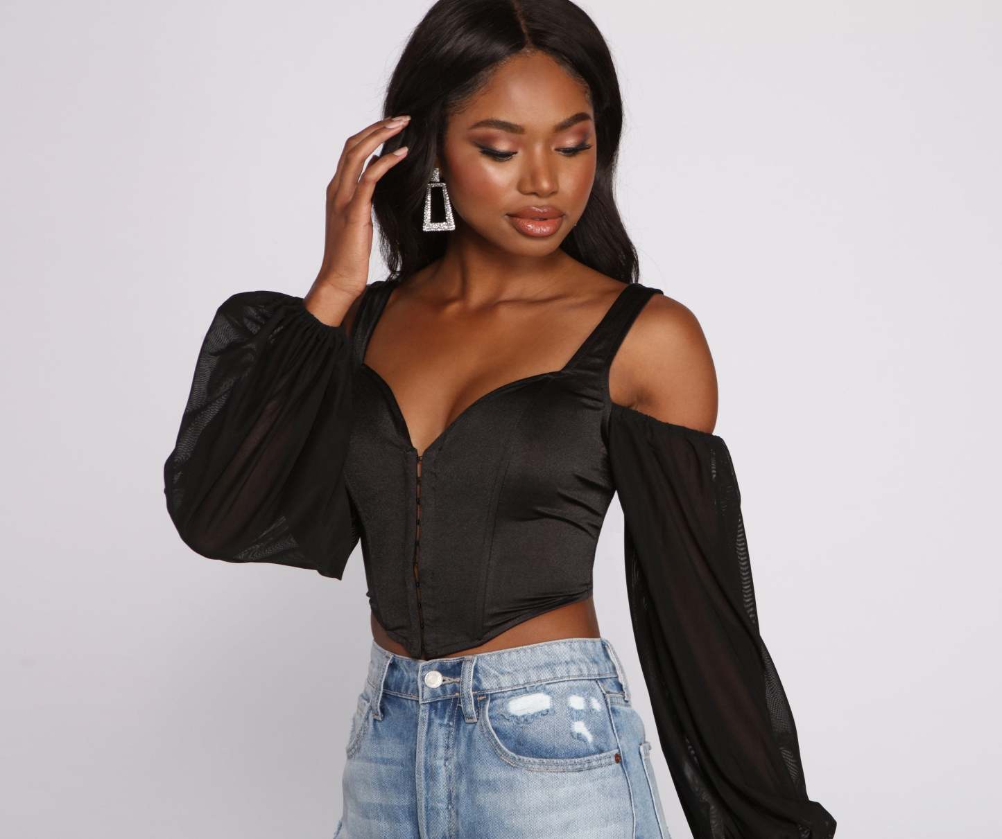 Feelin' Luxe Satin Corset Crop Top - Lady Occasions