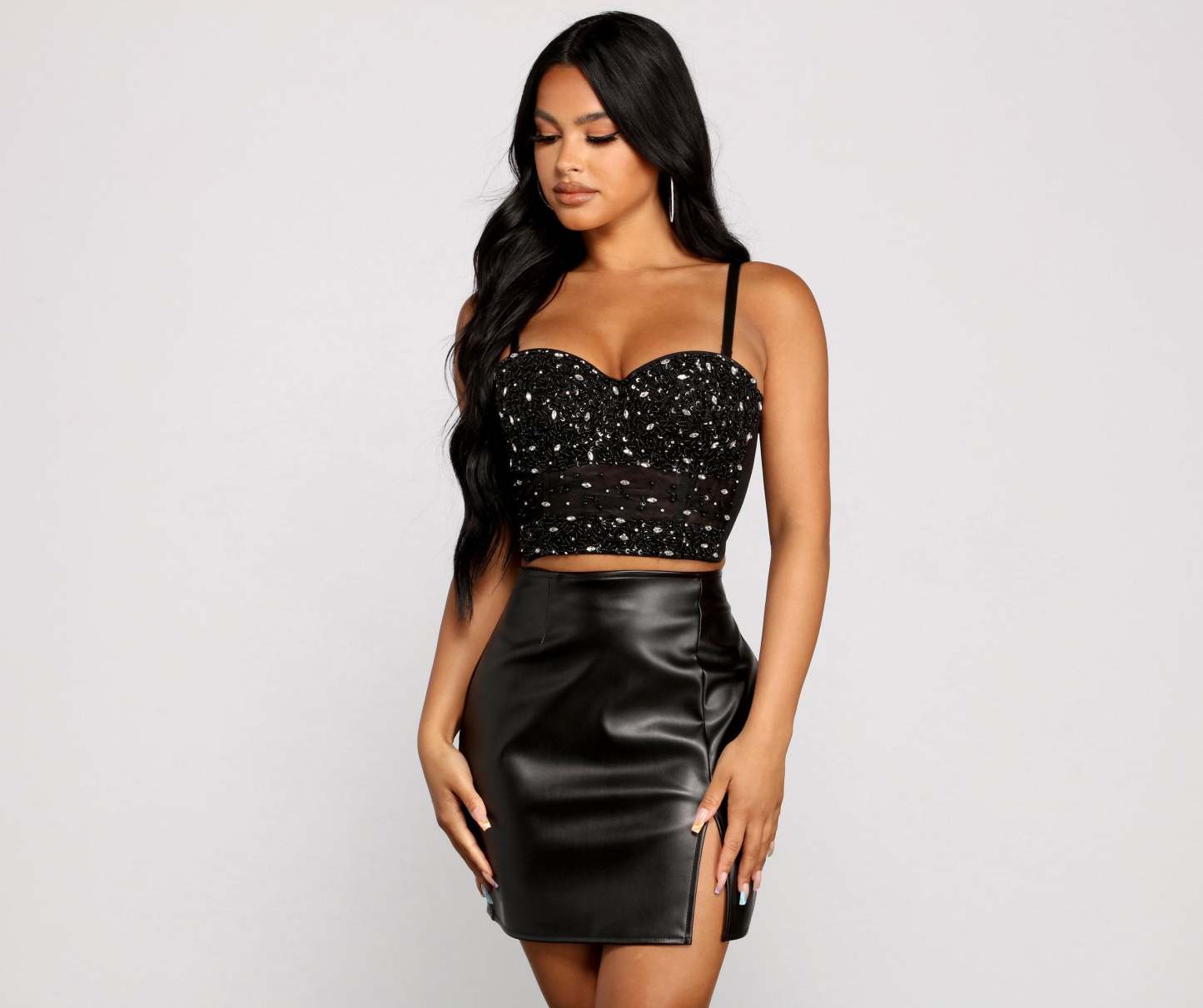 Reign N' Shine Rhinestone Bustier - Lady Occasions