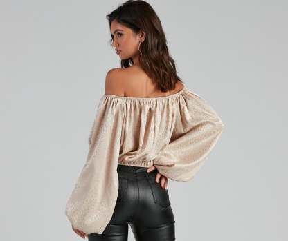 On The Prowl Satin Leopard Blouse - Lady Occasions