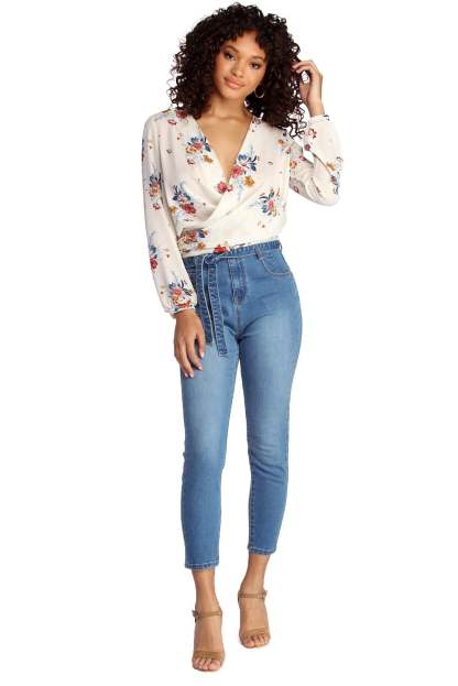 Sweet Intentions Wrap Blouse - Lady Occasions
