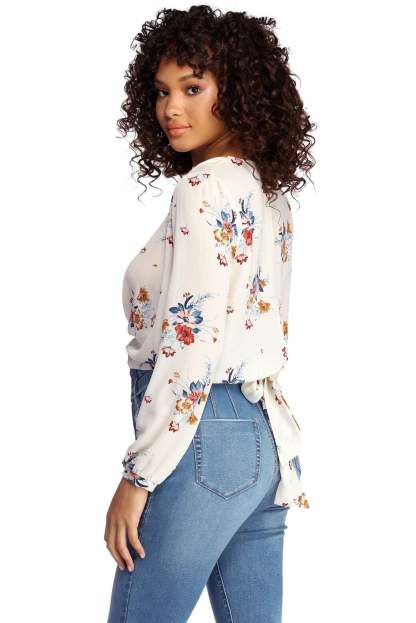 Sweet Intentions Wrap Blouse - Lady Occasions