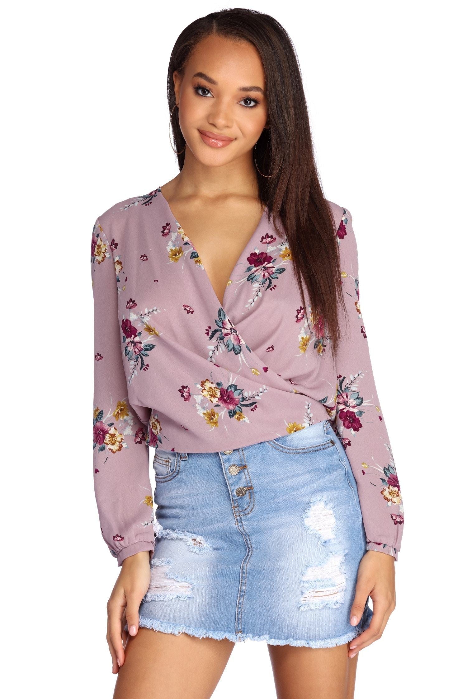 Sweet Intentions Wrap Blouse - Lady Occasions
