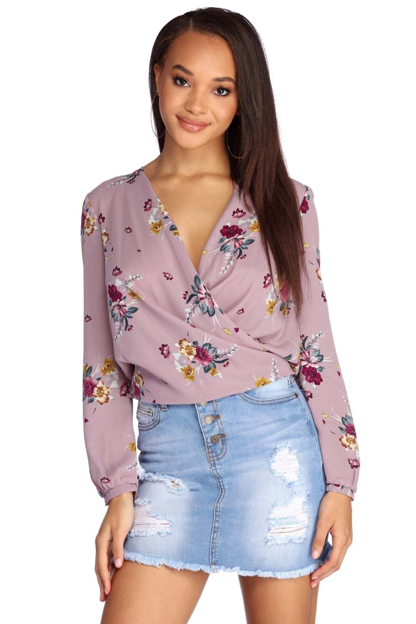 Sweet Intentions Wrap Blouse - Lady Occasions