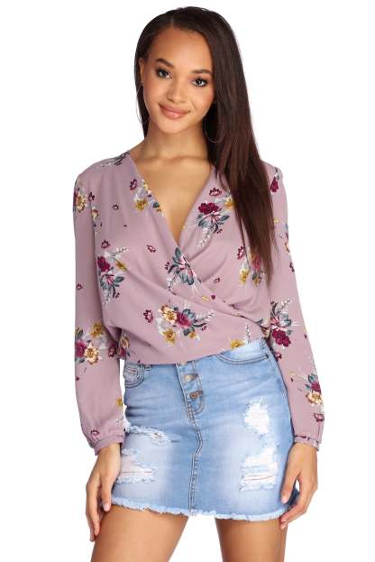 Sweet Intentions Wrap Blouse - Lady Occasions