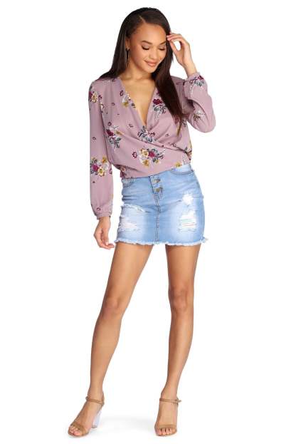 Sweet Intentions Wrap Blouse - Lady Occasions