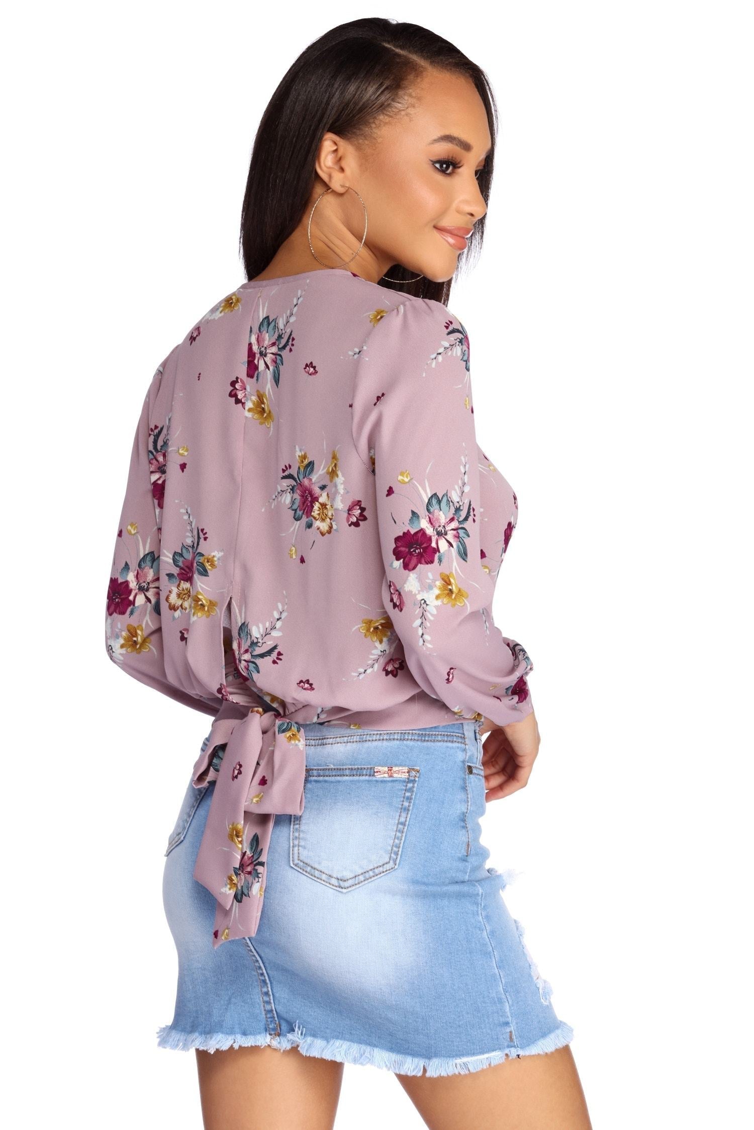 Sweet Intentions Wrap Blouse - Lady Occasions