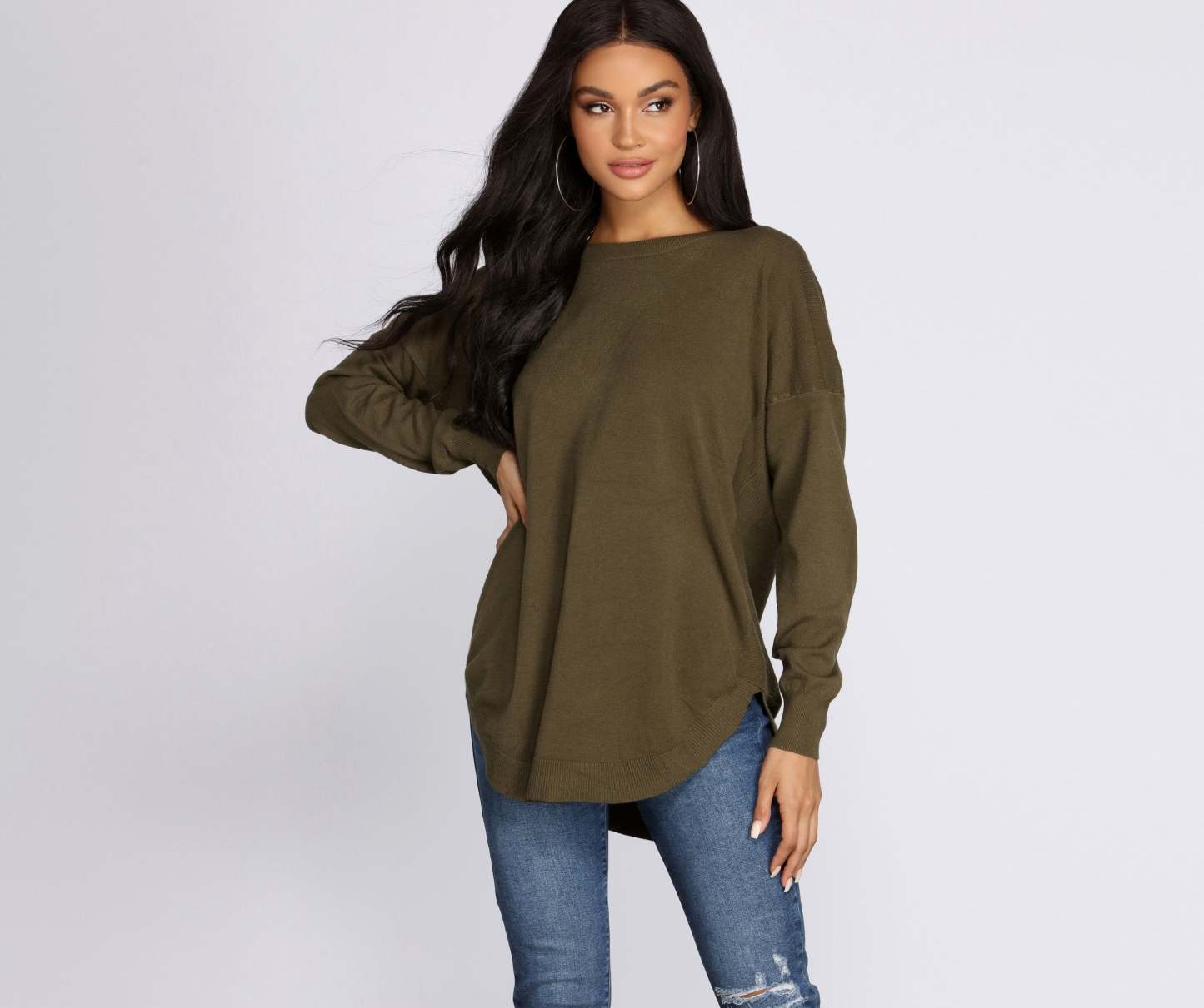 Cozy Vibes Lattice Tunic - Lady Occasions
