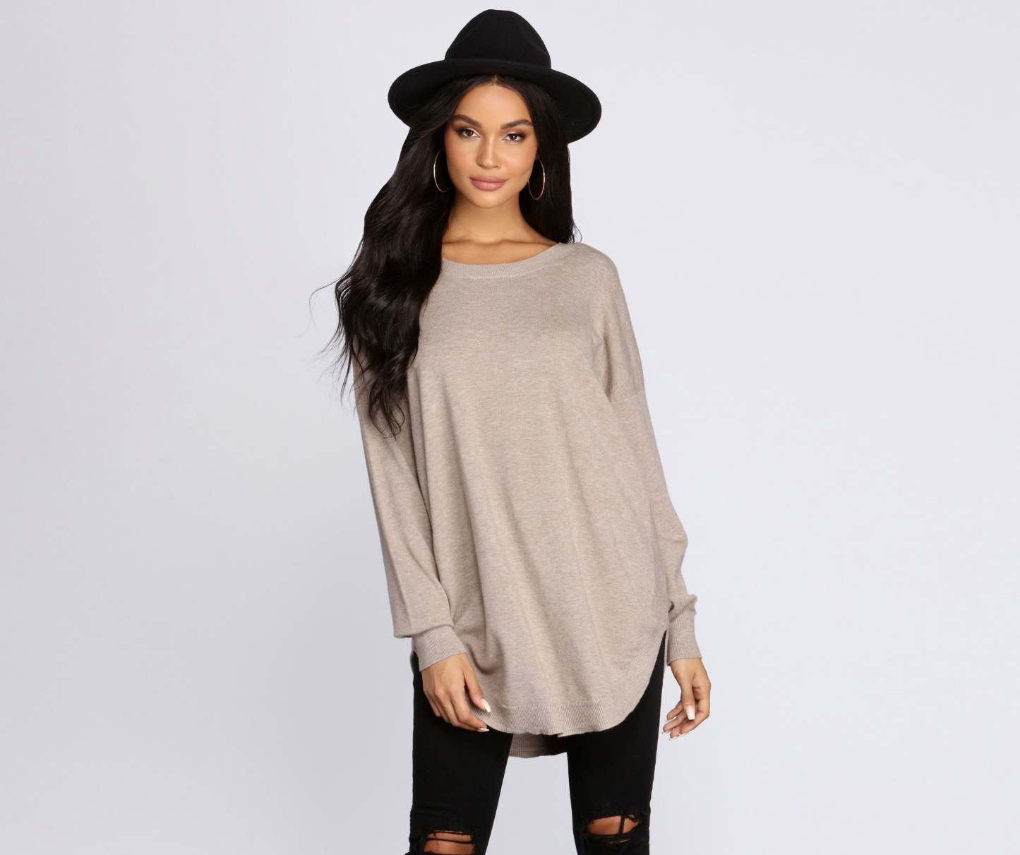 Cozy Vibes Lattice Tunic - Lady Occasions