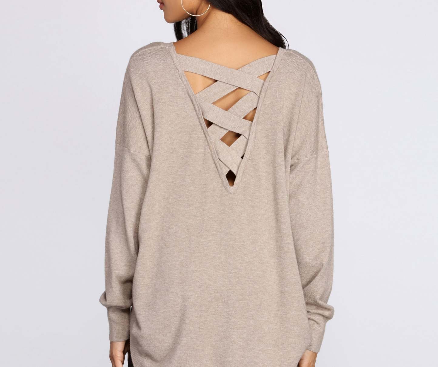 Cozy Vibes Lattice Tunic - Lady Occasions