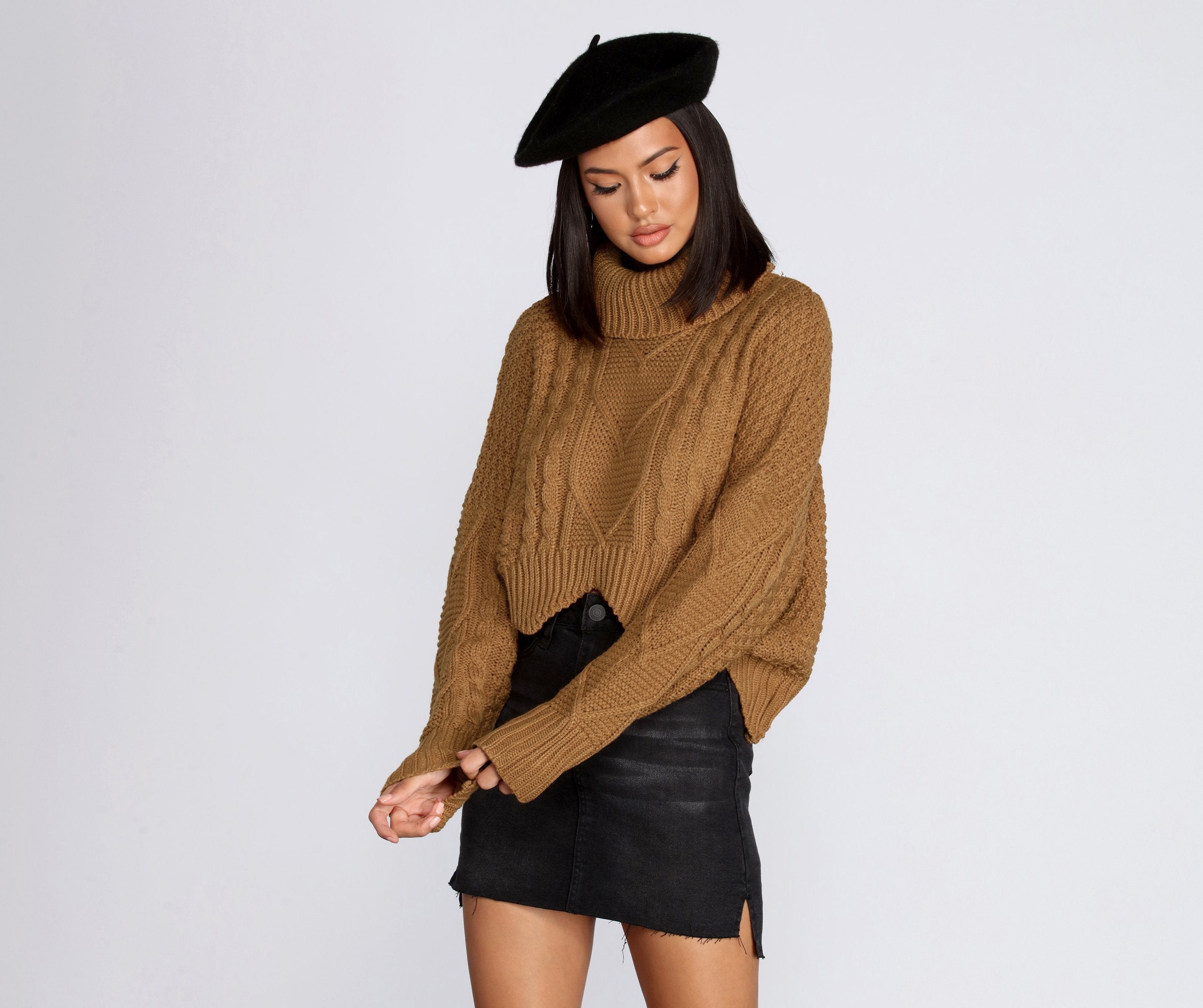 Cozy Vibes Cable Knit Sweater - Lady Occasions