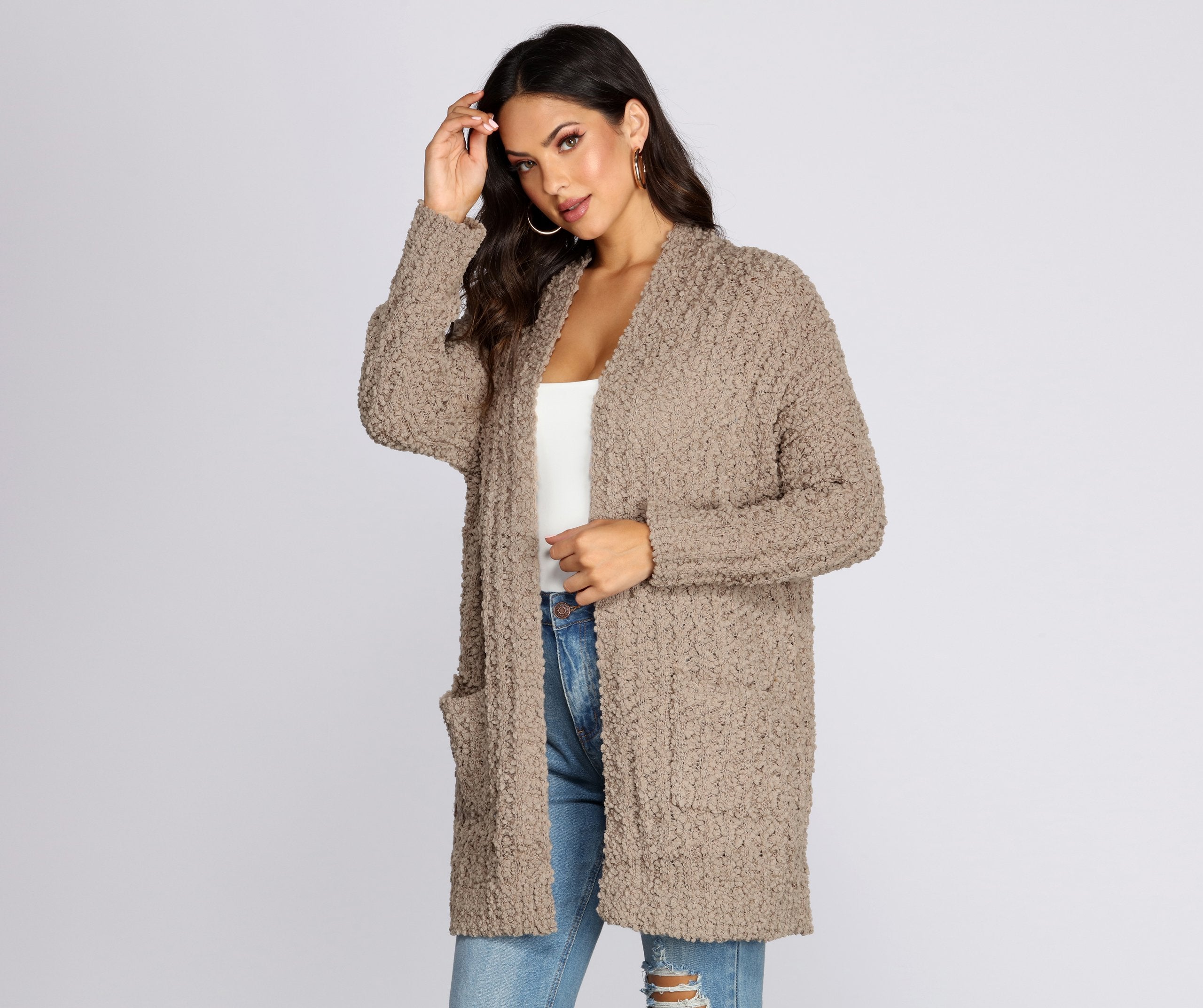 Sweet And Cozy Oversized Cardigan - Lady Occasions