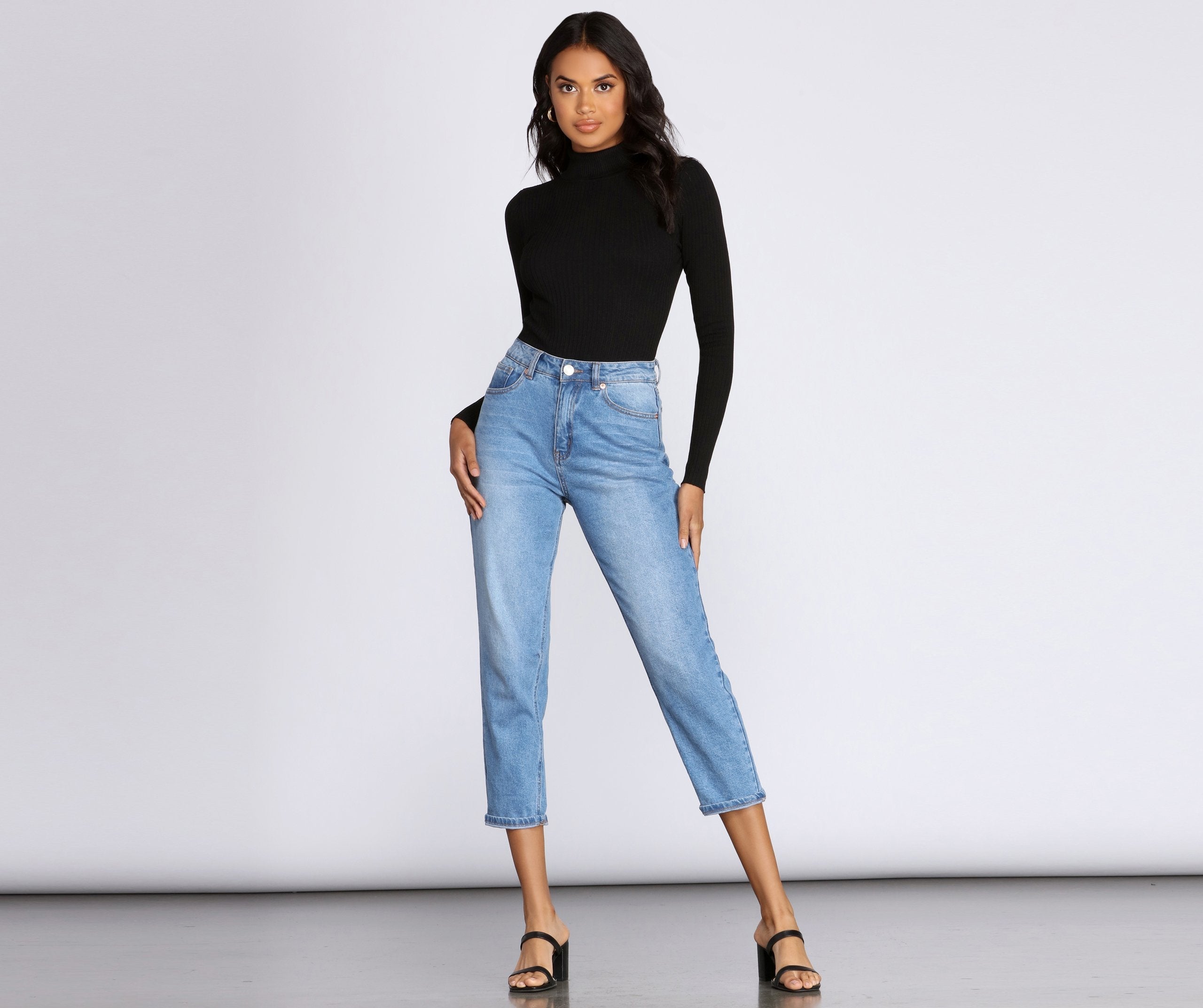 Keep It Cozy Turtleneck Sweater Bodysuit - Lady Occasions
