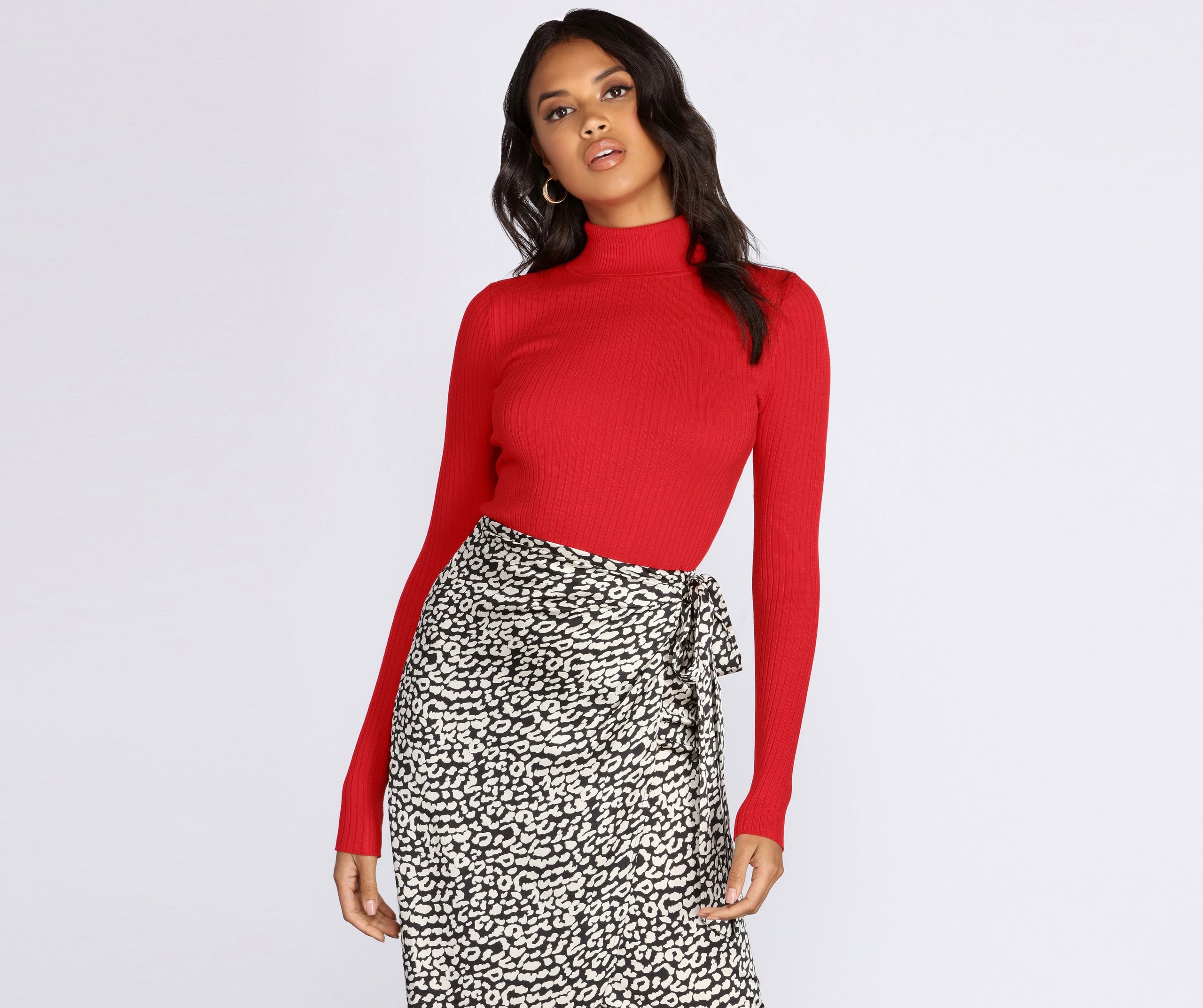 Keep It Cozy Turtleneck Sweater Bodysuit - Lady Occasions