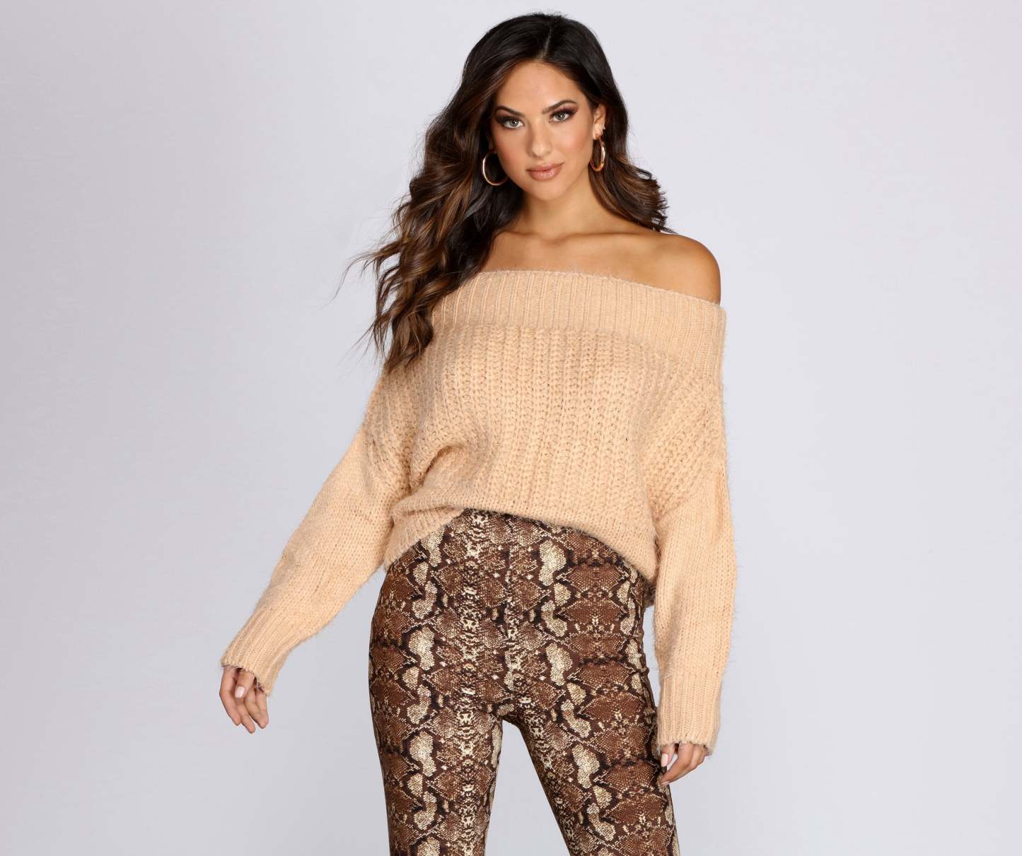 Knit Off Shoulder Sweater - Lady Occasions