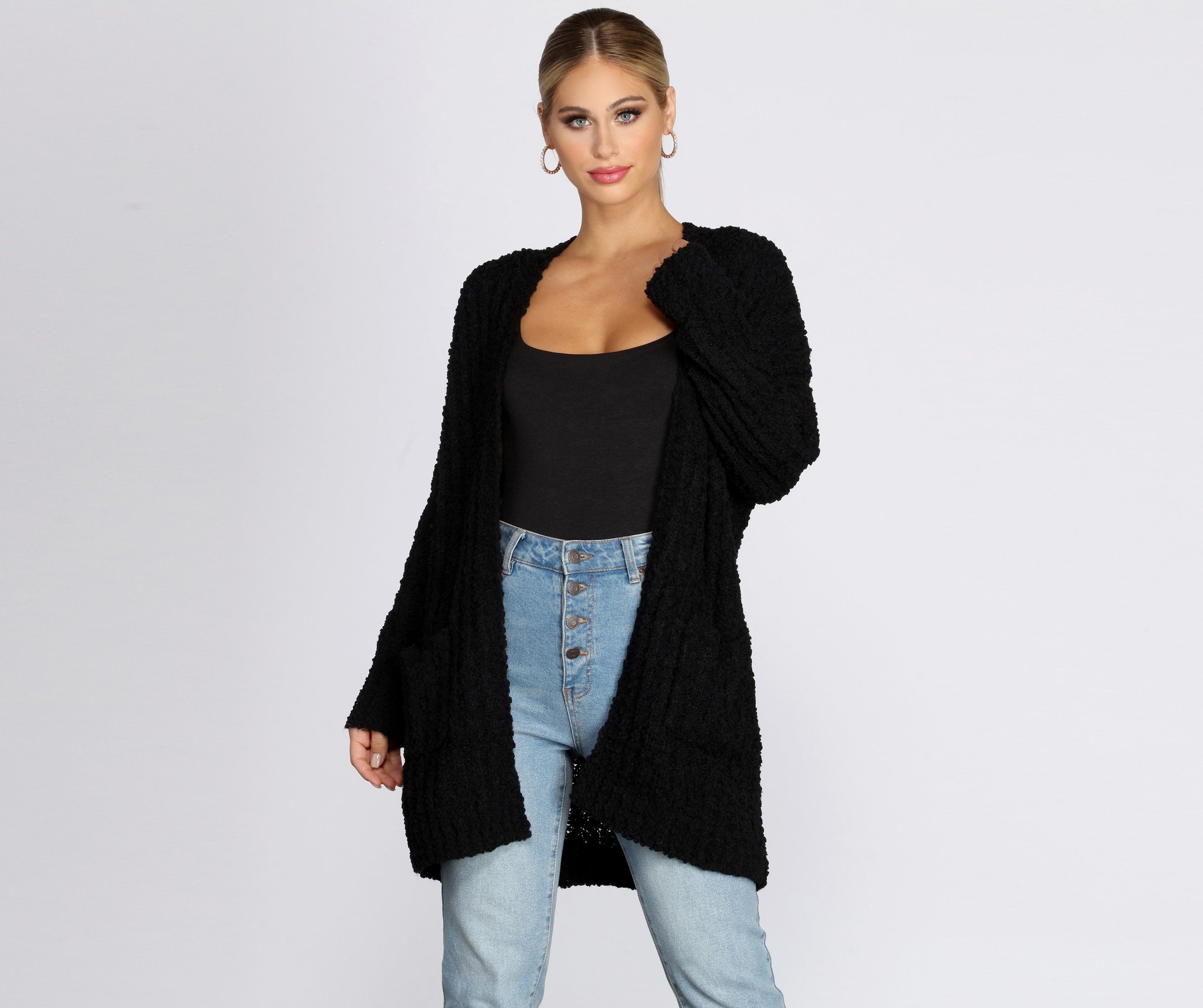 Sweet And Cozy Oversized Cardigan - Lady Occasions