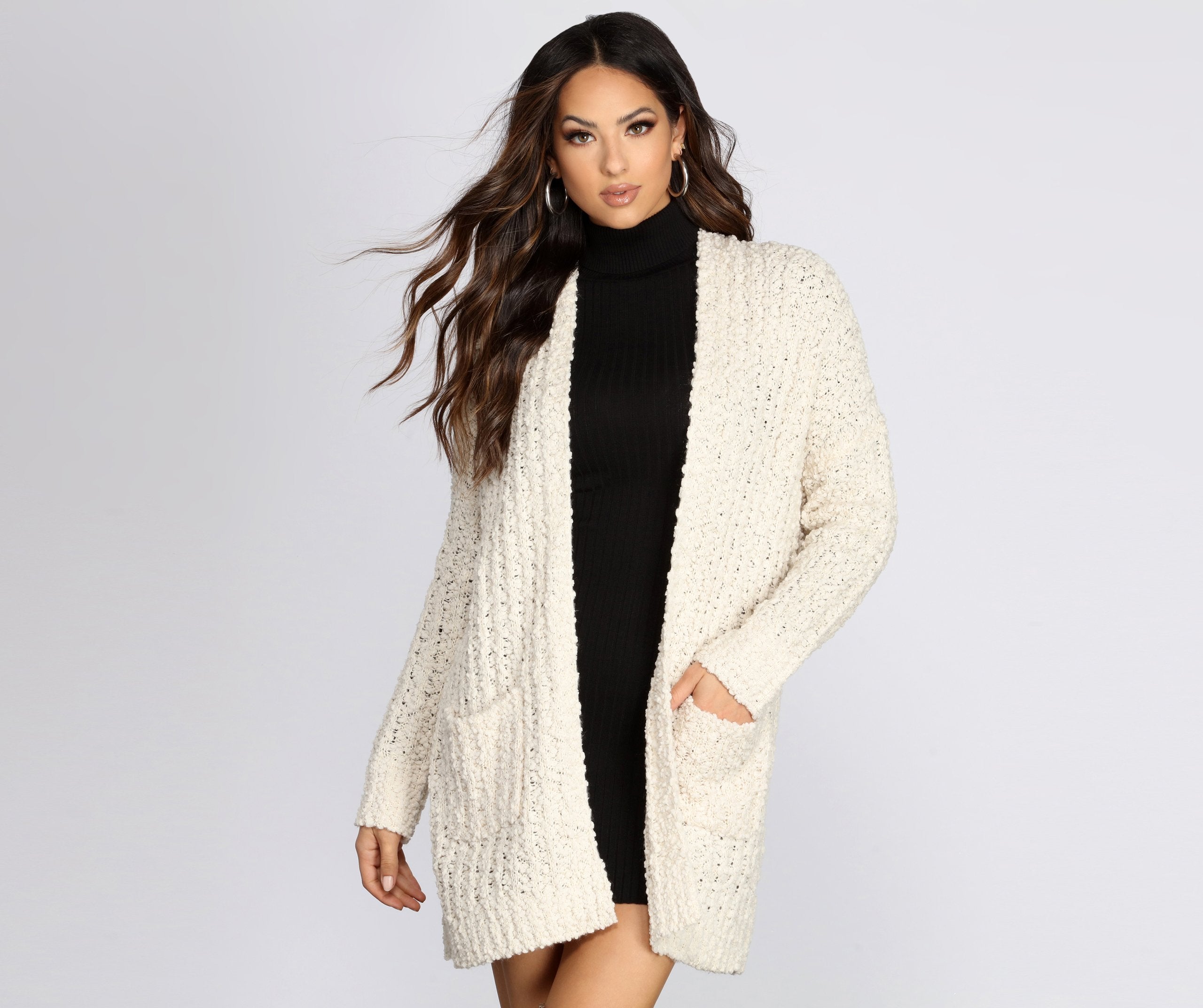 Sweet And Cozy Oversized Cardigan - Lady Occasions