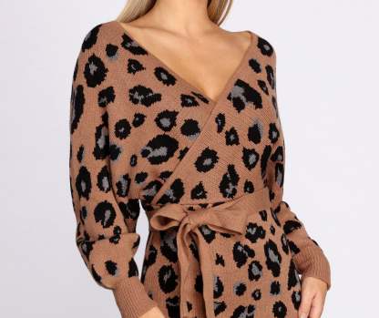 Feline Fierce Sweater Dress - Lady Occasions