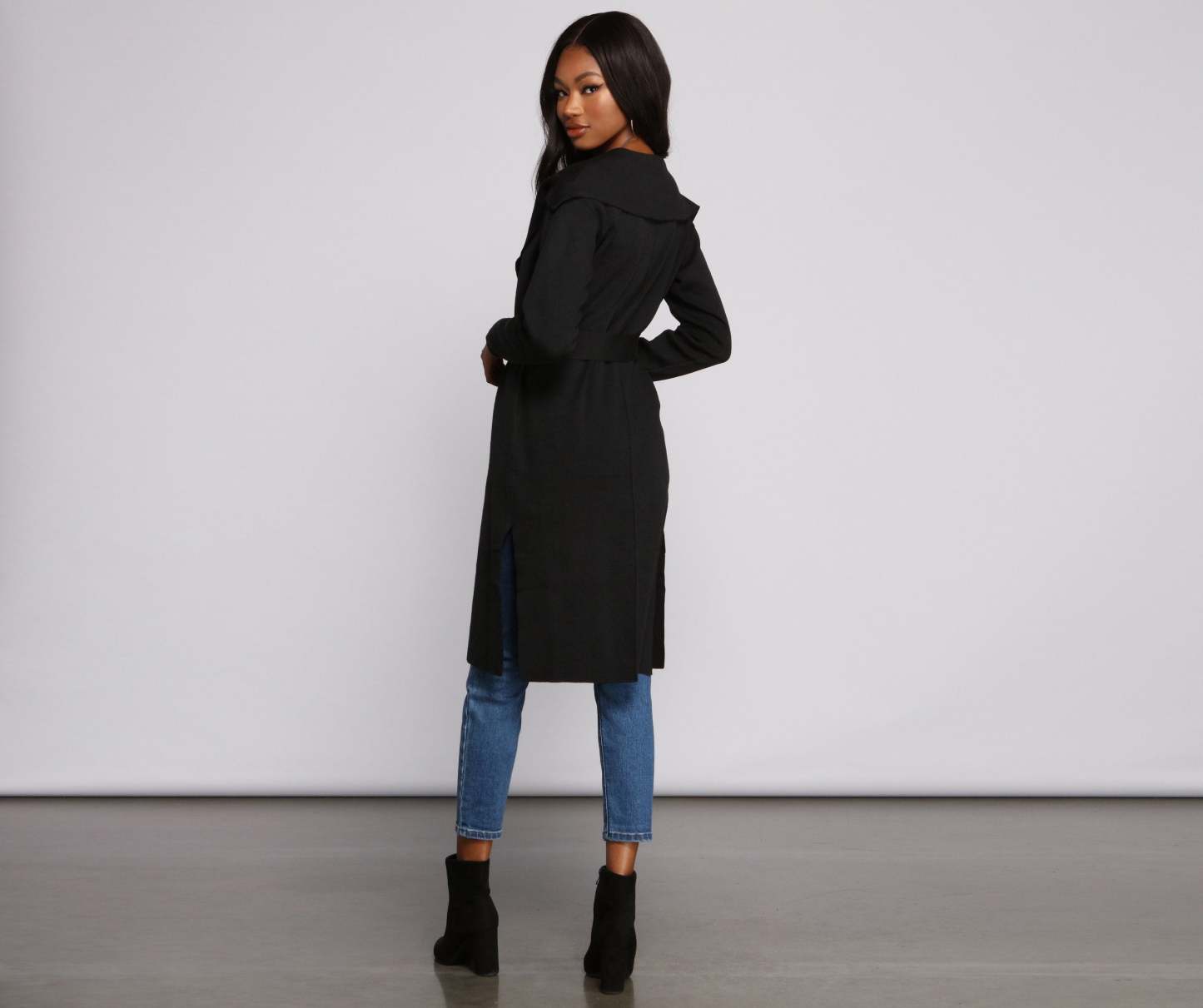 Trend Alert Tie Waist Trench Duster - Lady Occasions