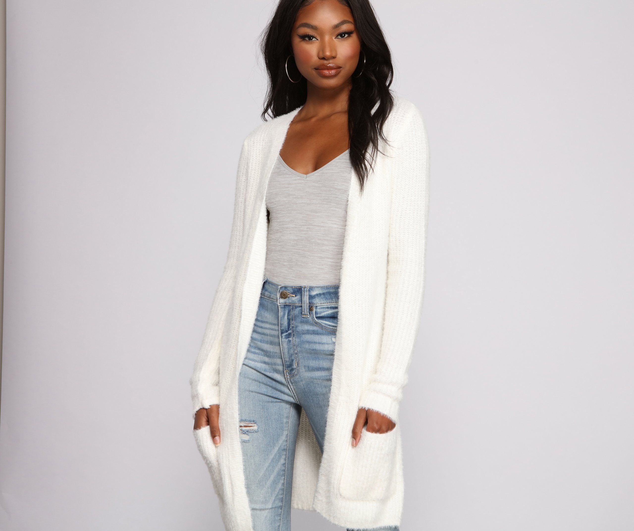Layer Up Basic Knit Cardigan - Lady Occasions