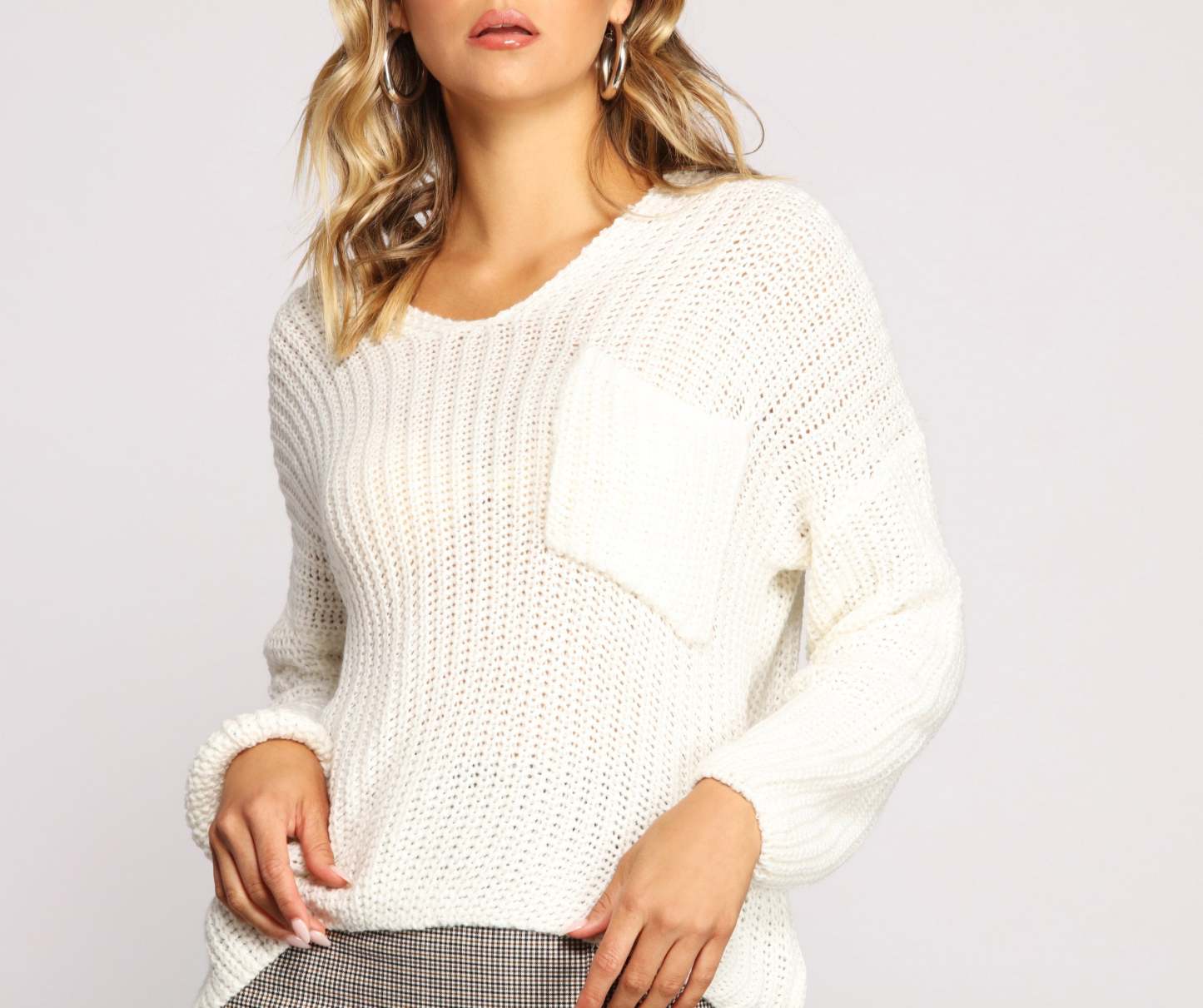 All The Cozy-Chic Vibes V Neck Sweater - Lady Occasions