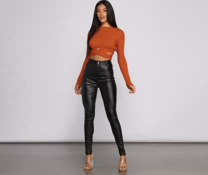 Trendy Girl Ribbed Knit Cropped Sweater - Lady Occasions