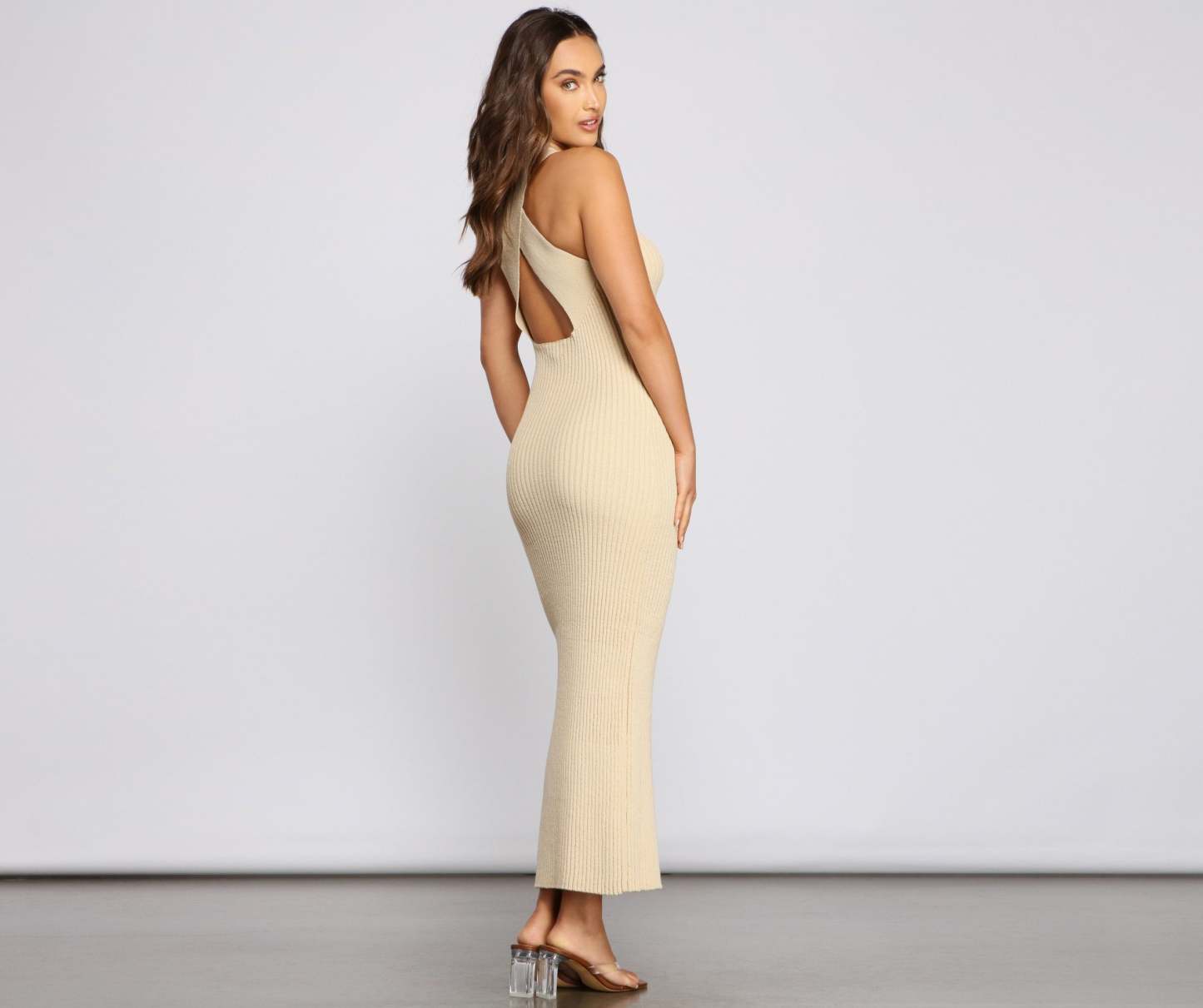 Casual-Chic Sweater Knit Dress - Lady Occasions