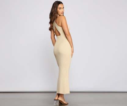 Casual-Chic Sweater Knit Dress - Lady Occasions
