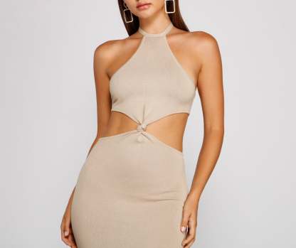 Endless Summer Halter Cutout Dress - Lady Occasions