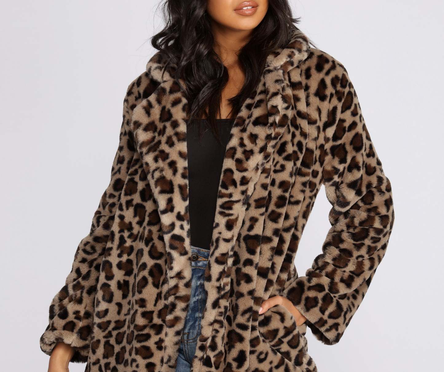 Fierce Leopard Faux Fur Jacket - Lady Occasions