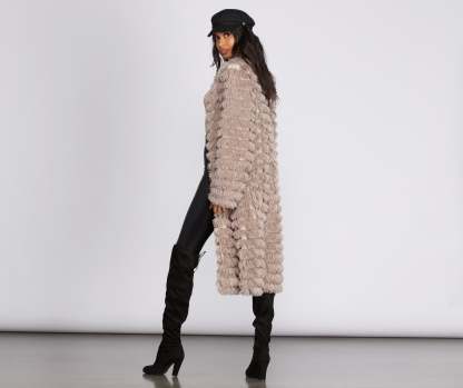 Long Line Fringe Coat - Lady Occasions