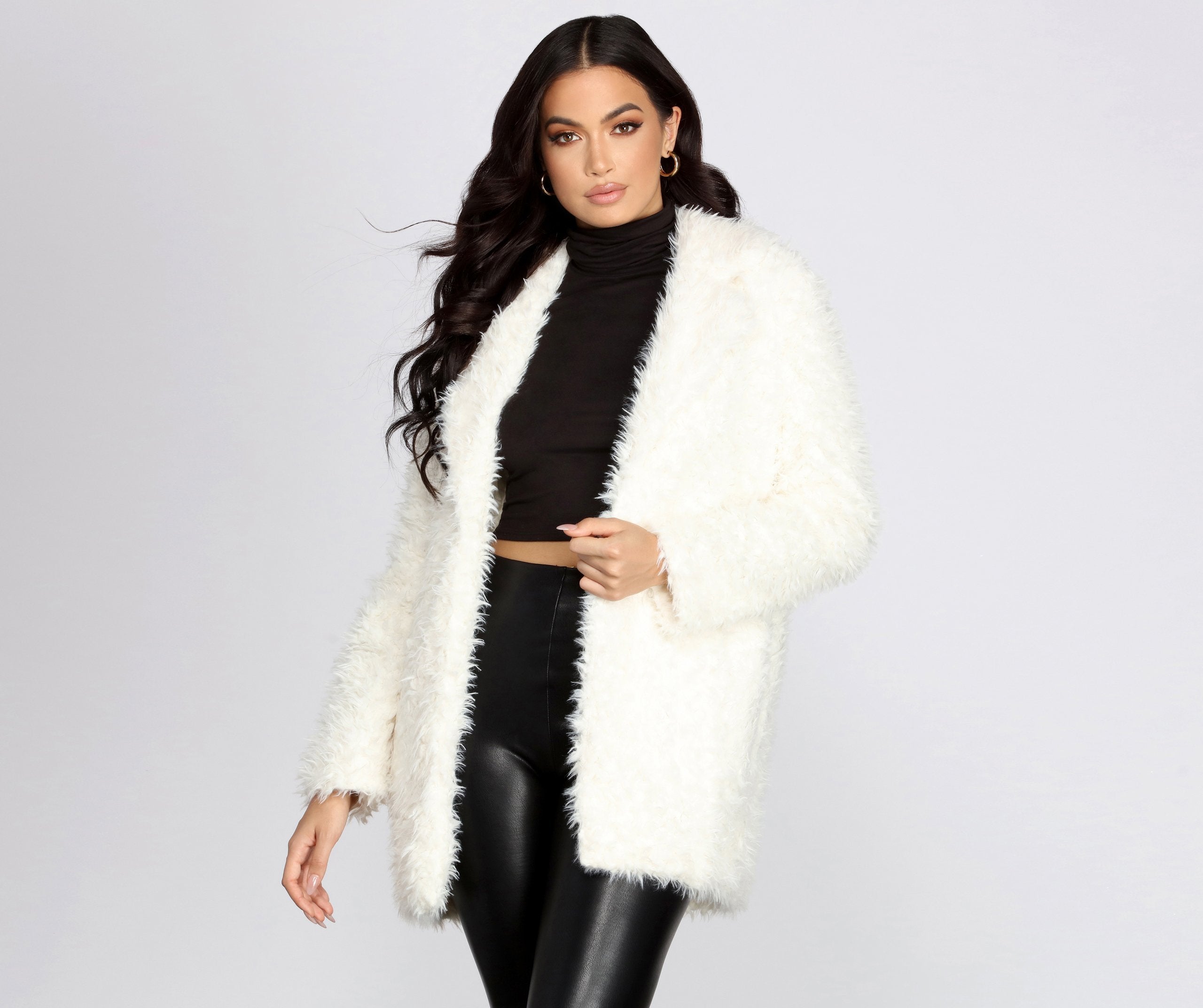 No Chill Faux Fur Long Jacket - Lady Occasions