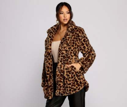 On The Prowl Faux Fur Jacket - Lady Occasions