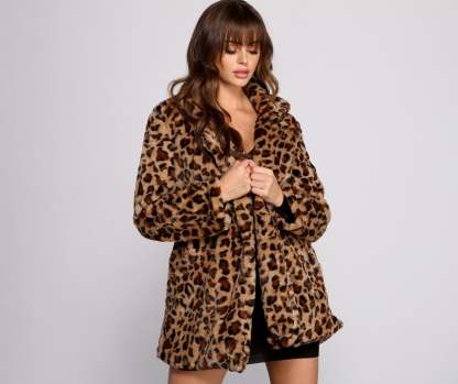 On The Prowl Faux Fur Jacket - Lady Occasions