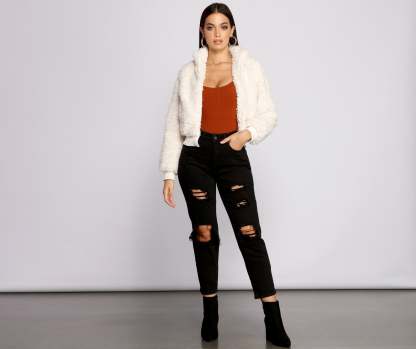 Back To Basics Faux Fur Jacket - Lady Occasions
