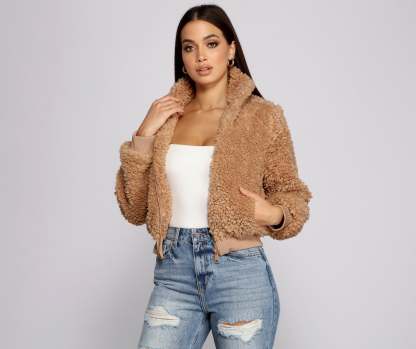 Back To Basics Faux Fur Jacket - Lady Occasions