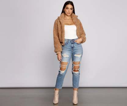 Back To Basics Faux Fur Jacket - Lady Occasions