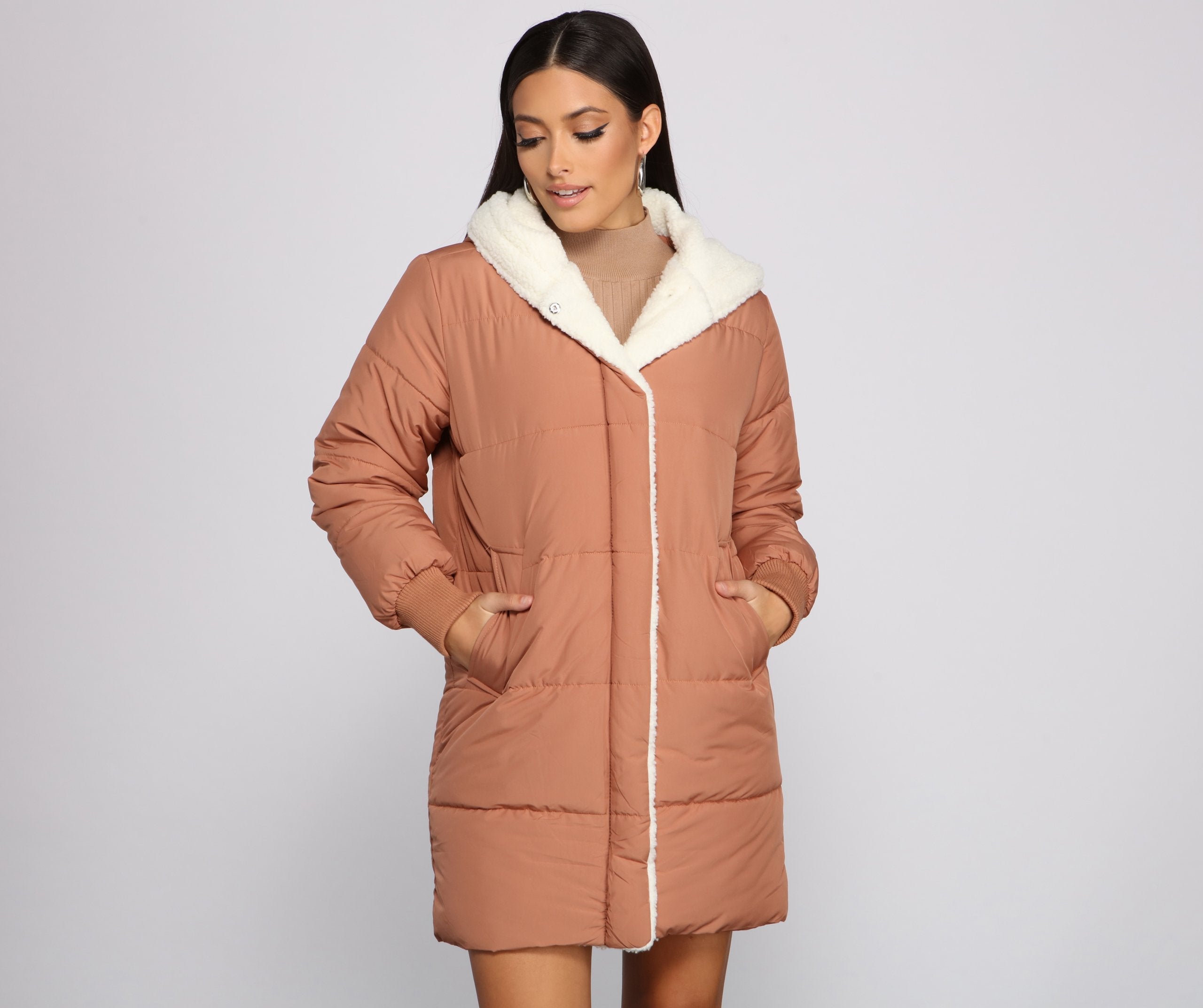 Cozy Up Long Line Puffer Jacket - Lady Occasions