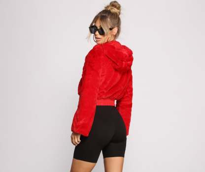 Faux-Ever Trendy Hooded Jacket - Lady Occasions