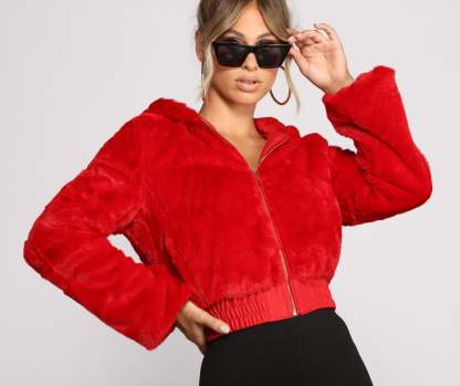 Faux-Ever Trendy Hooded Jacket - Lady Occasions