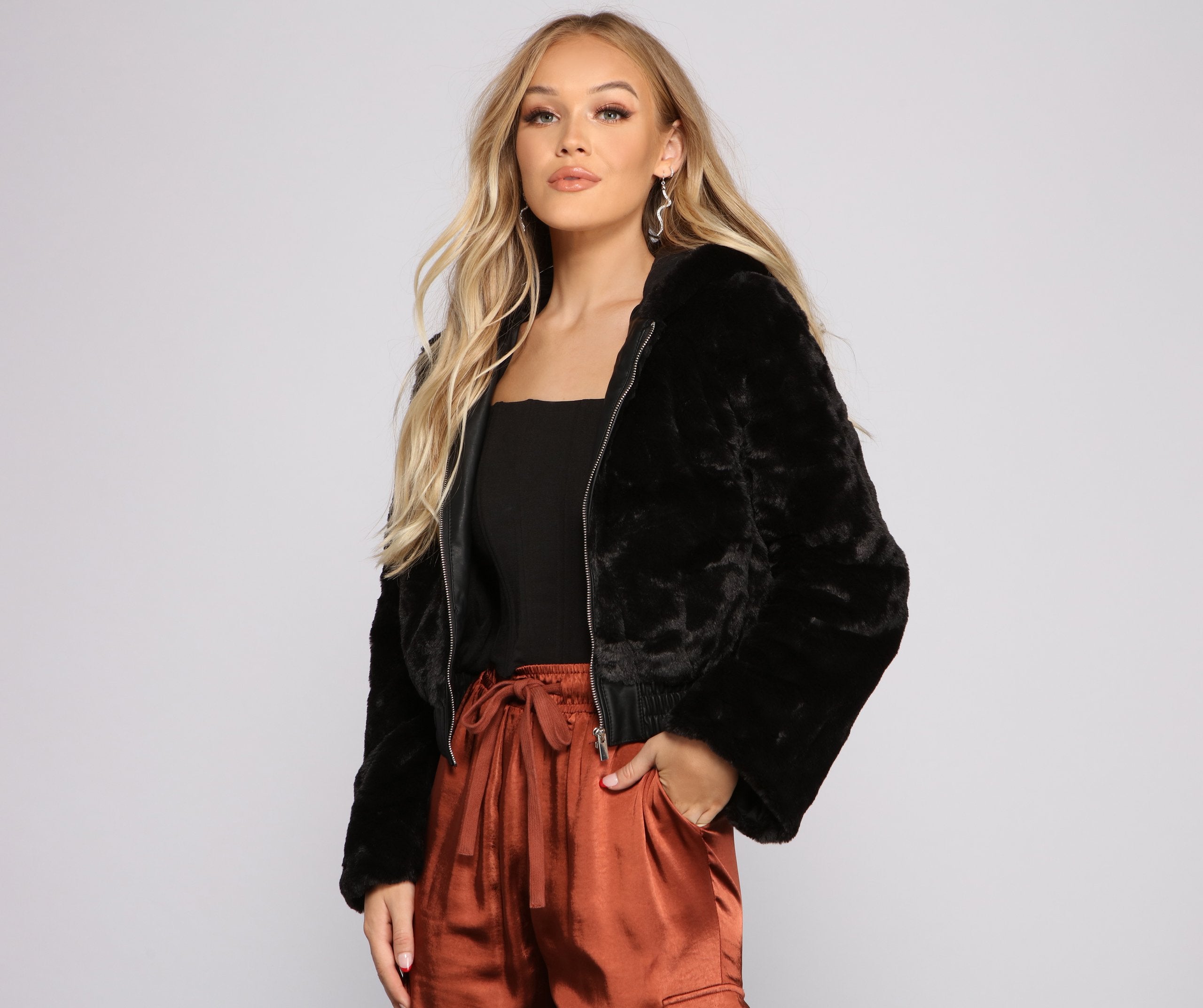 Faux-Ever Trendy Hooded Jacket - Lady Occasions