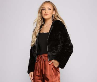 Faux-Ever Trendy Hooded Jacket - Lady Occasions