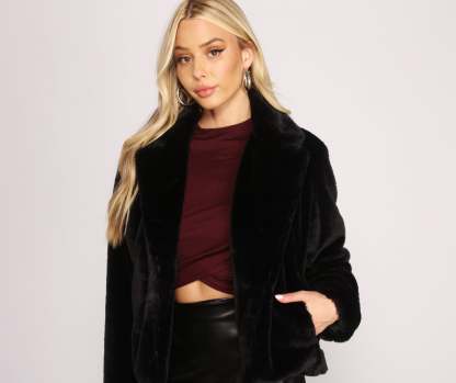 Cuddle Weather Faux Fur Jacket - Lady Occasions