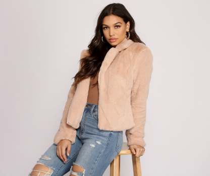 Cuddle Weather Faux Fur Jacket - Lady Occasions