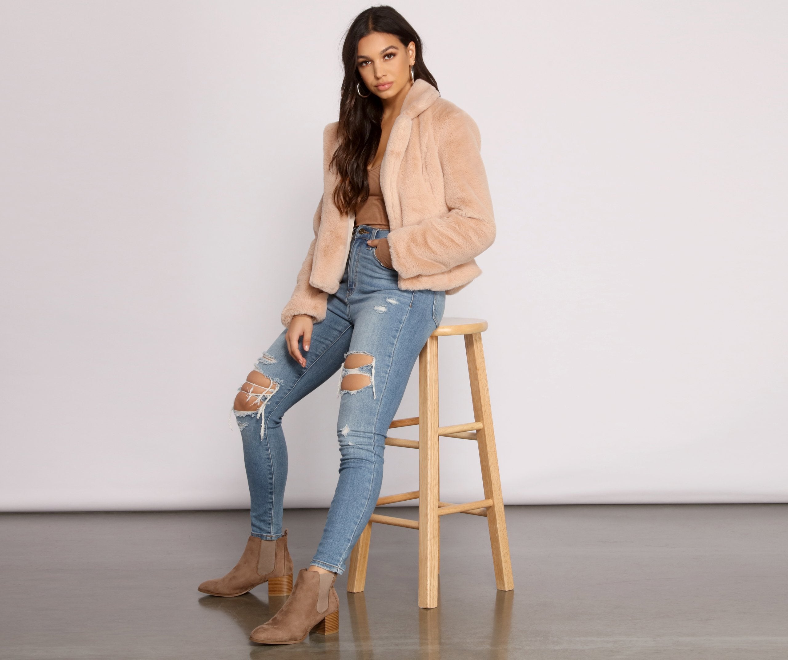 Cuddle Weather Faux Fur Jacket - Lady Occasions