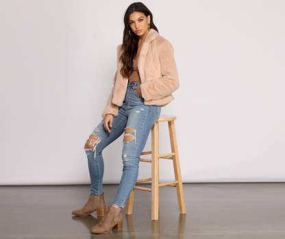 Cuddle Weather Faux Fur Jacket - Lady Occasions
